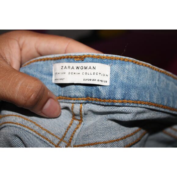 Zara Jeans Premium Denim Collection Distressed Size 28/6 - Picture 9 of 10